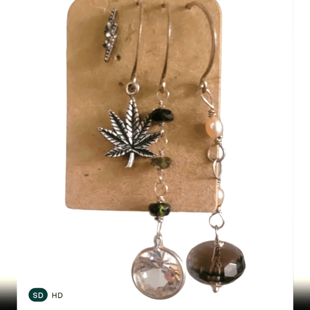 4 Single Earrings In Sterling